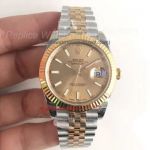 Copy Rolex Oyster Perpetual Datejust 41 2-Tone Jubilee Gold Dial Watch
